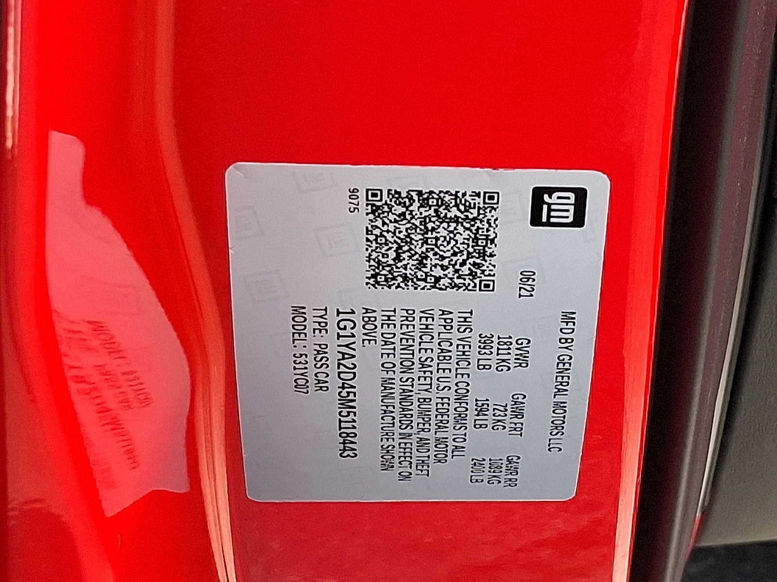 2021 Chevrolet Corvette Stingray 1LT