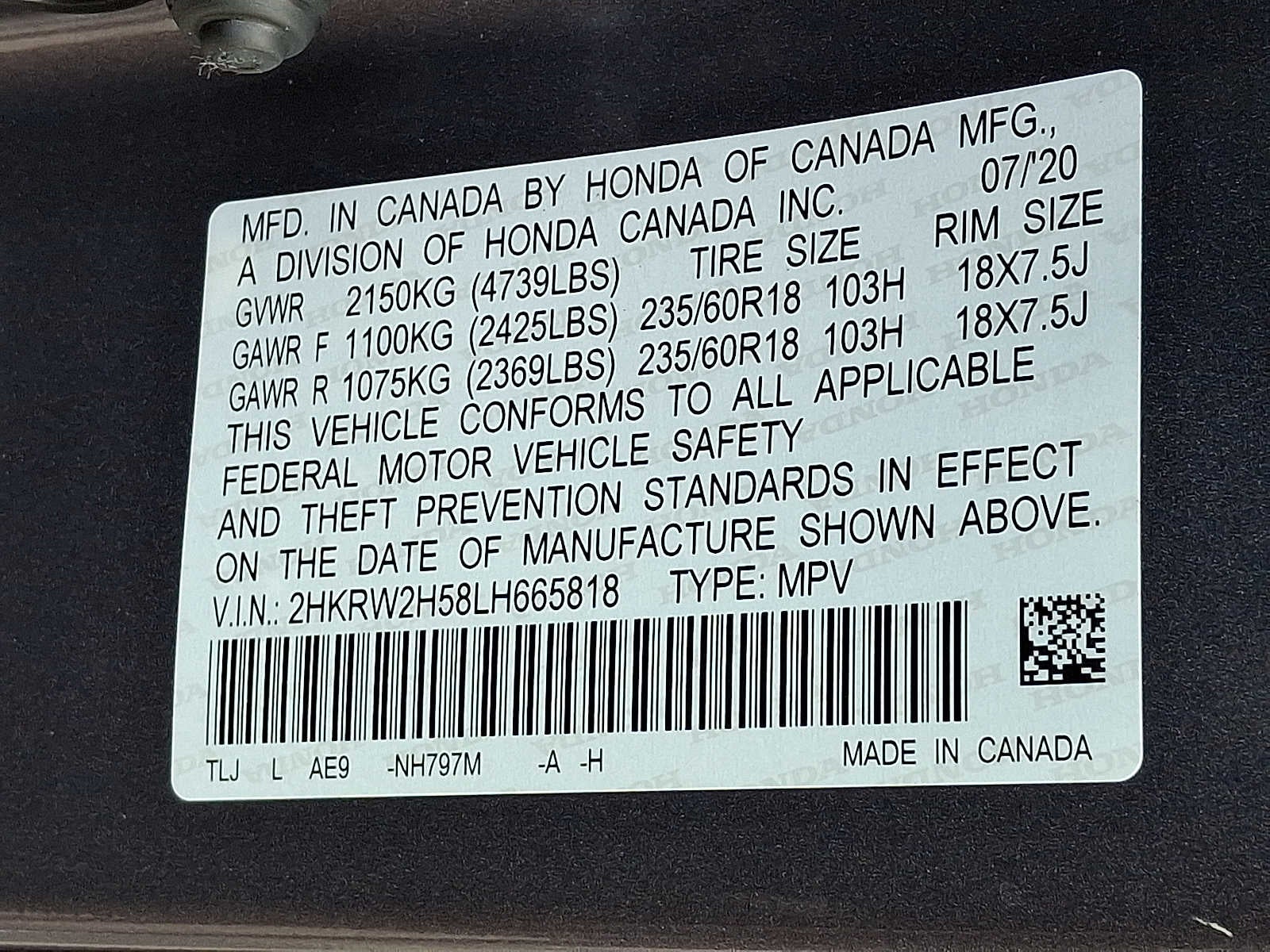 2020 Honda CR-V EX