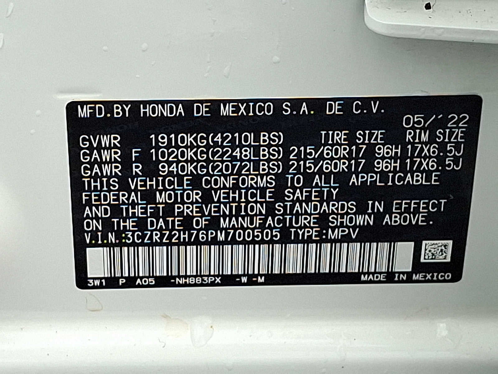 2023 Honda HR-V EX-L