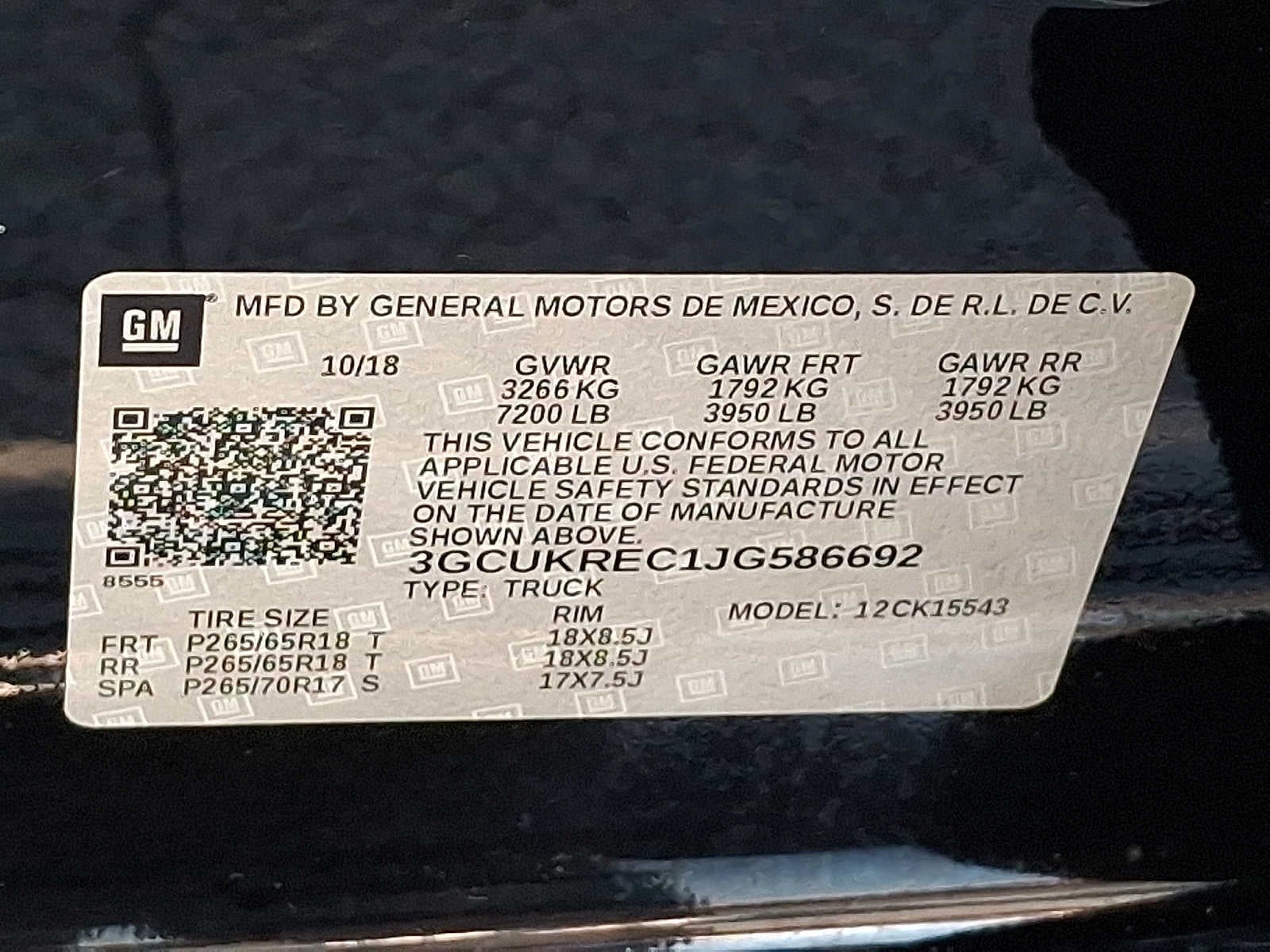 2018 Chevrolet Silverado 1500 LT