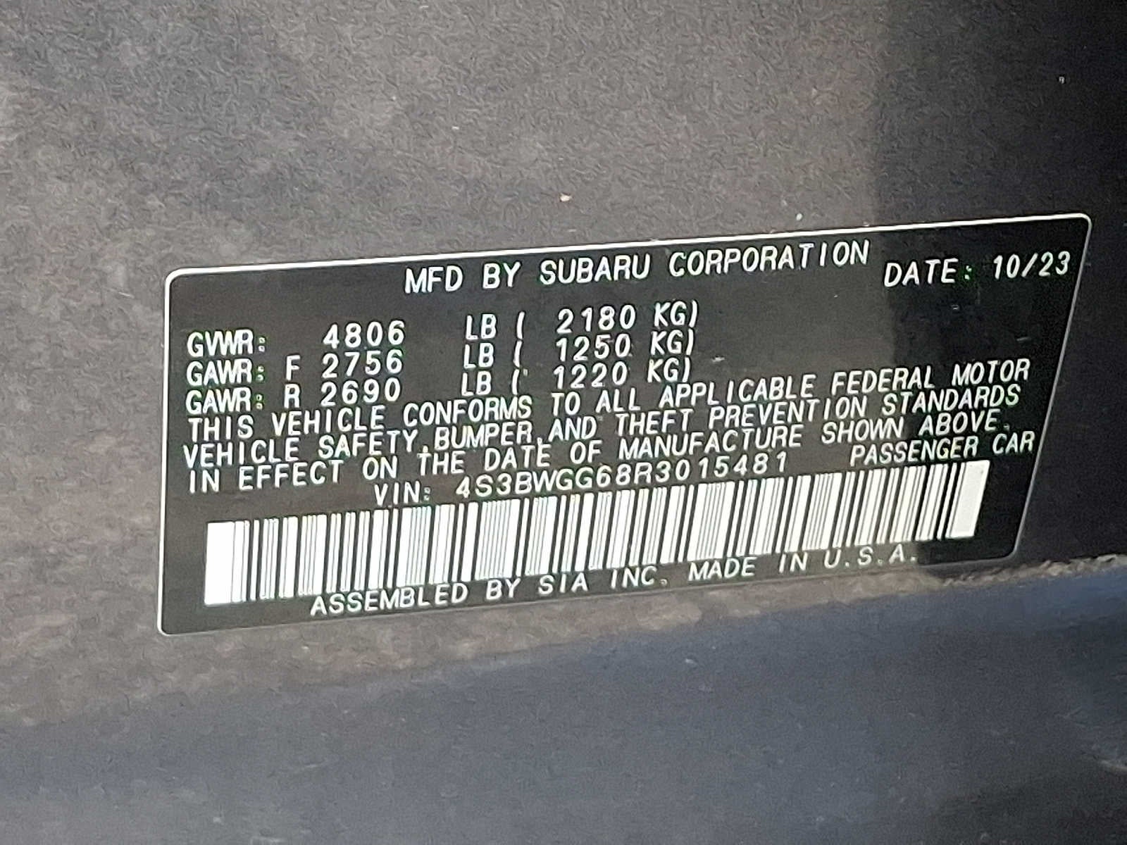 2024 Subaru Legacy Sport